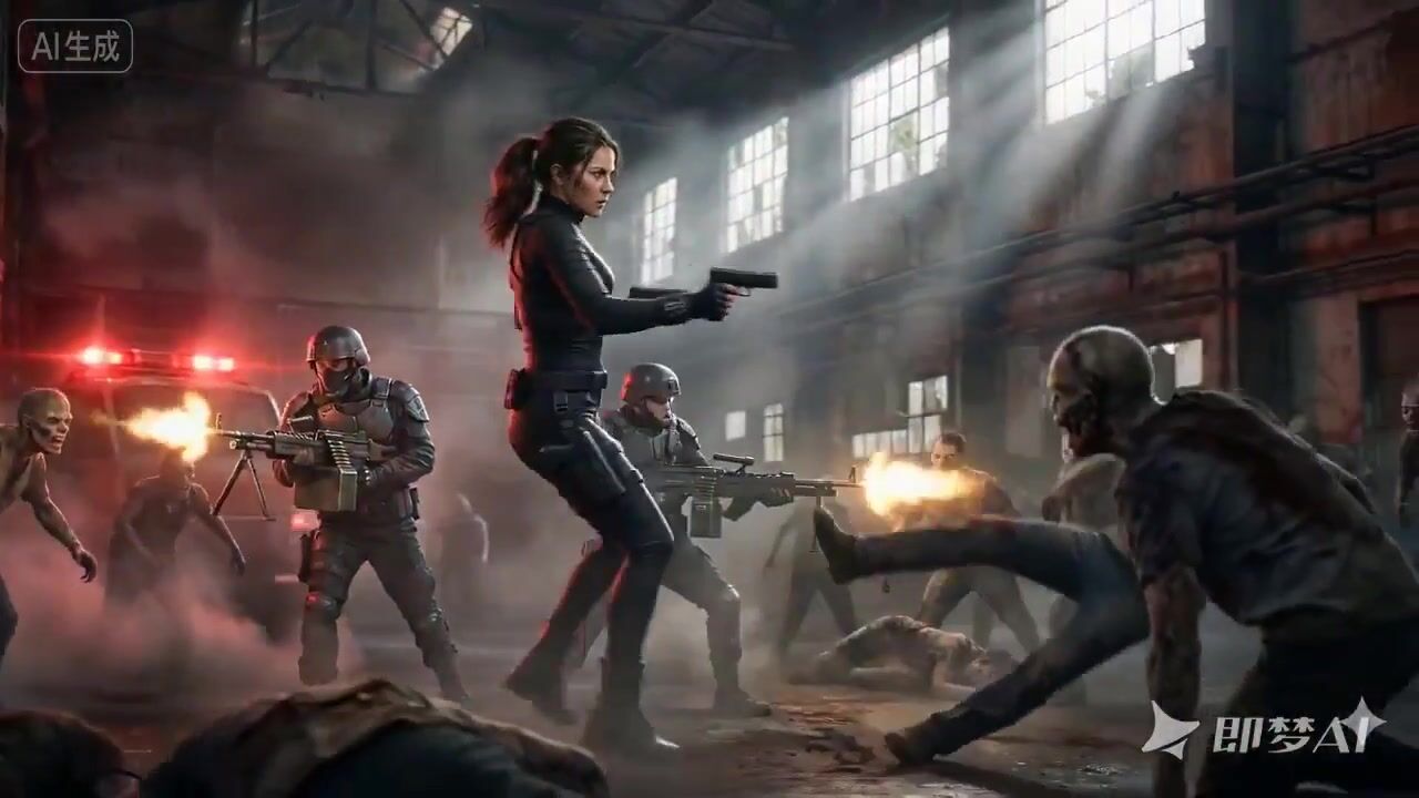 Cinematic Action Movie Scene