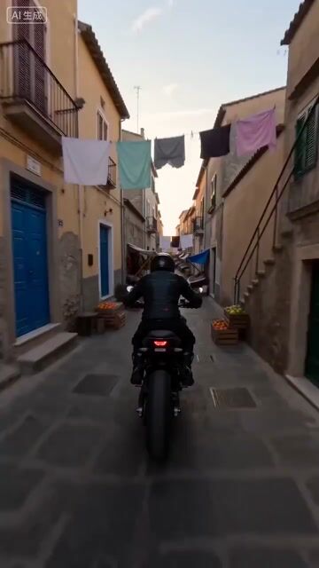 摩托车追逐一镜到底