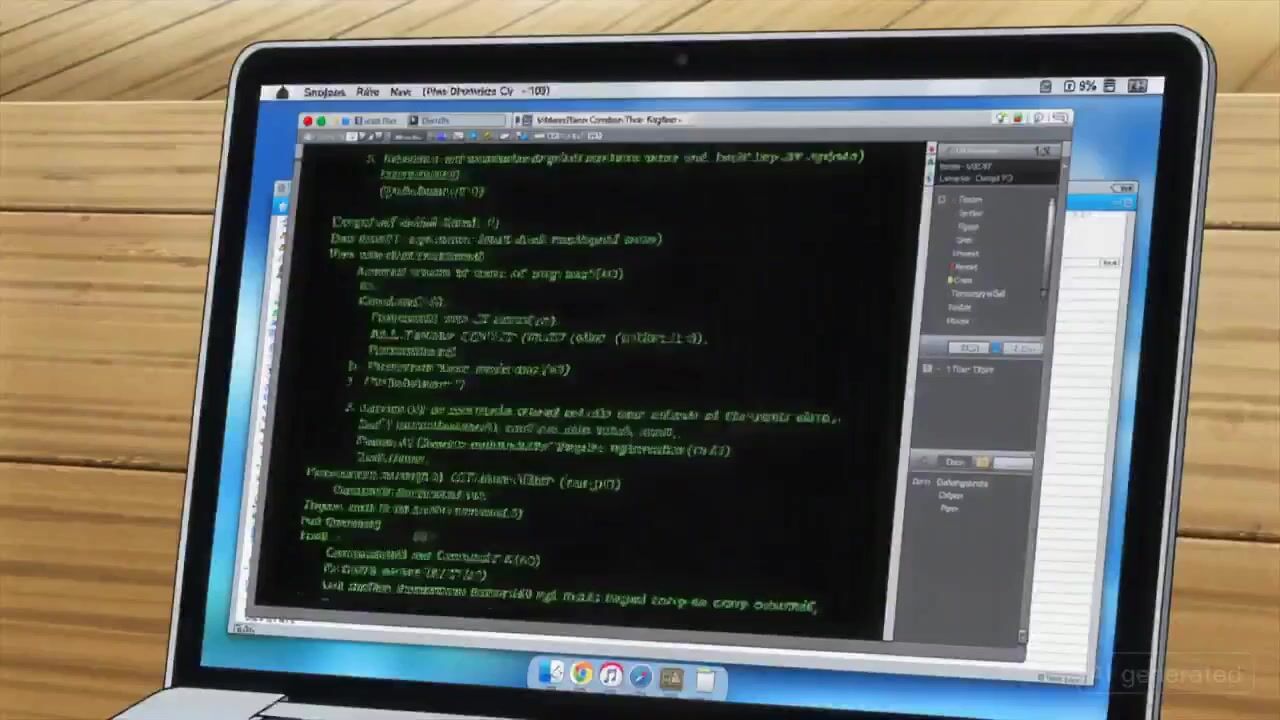 Luffy Coding MacBook on Thousand Sunny