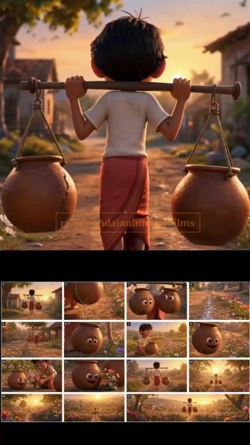 The Cracked Water Pot Pixar Style Animated Short