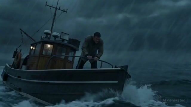 海船上的人被海怪袭击