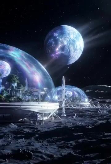 未来主义月球基地与介子灯（第一部分）