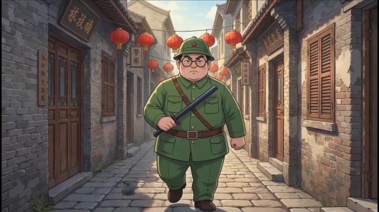 Anime Video with Chinese Officer