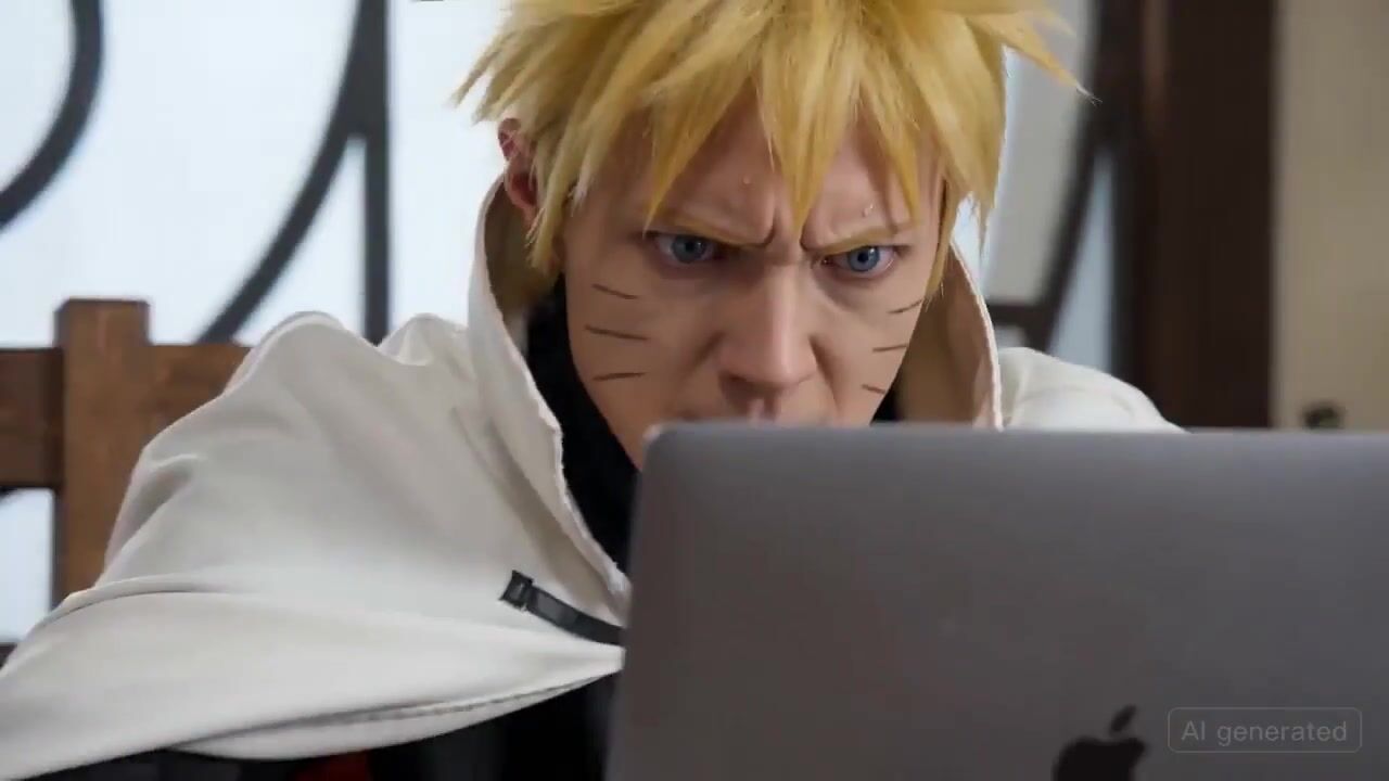 Naruto Frustrated Coding Scene